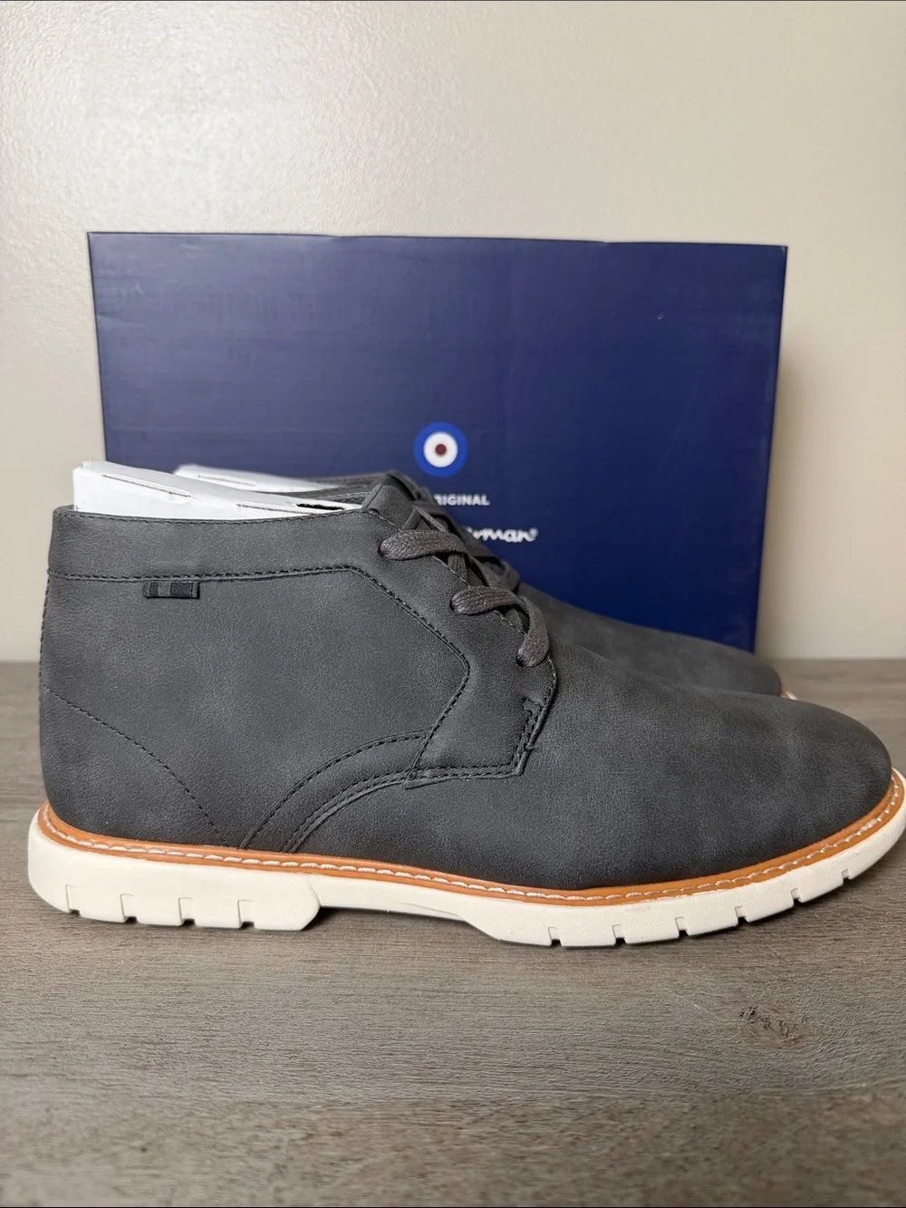 Ben Sherman Gray Chukka Boots with White Sole